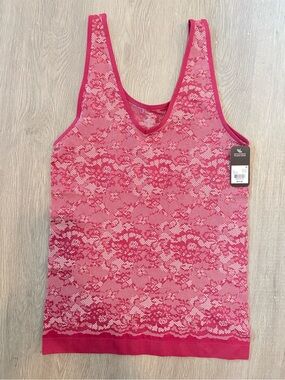 Women's Modern Movement Seamless Lace Rumba Red Tank Top - Large - NWT